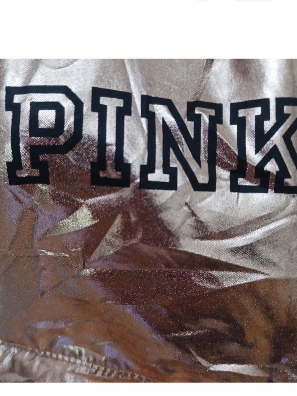 Victoria’s Secret PINK Rare Metallic Rose Gold Sherpa Anorak Jacket Size XS/S - Picture 12 of 14